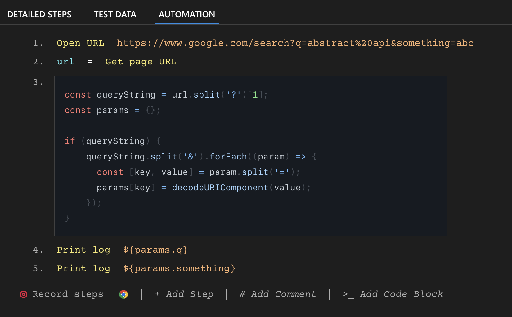 Extract Query Strings